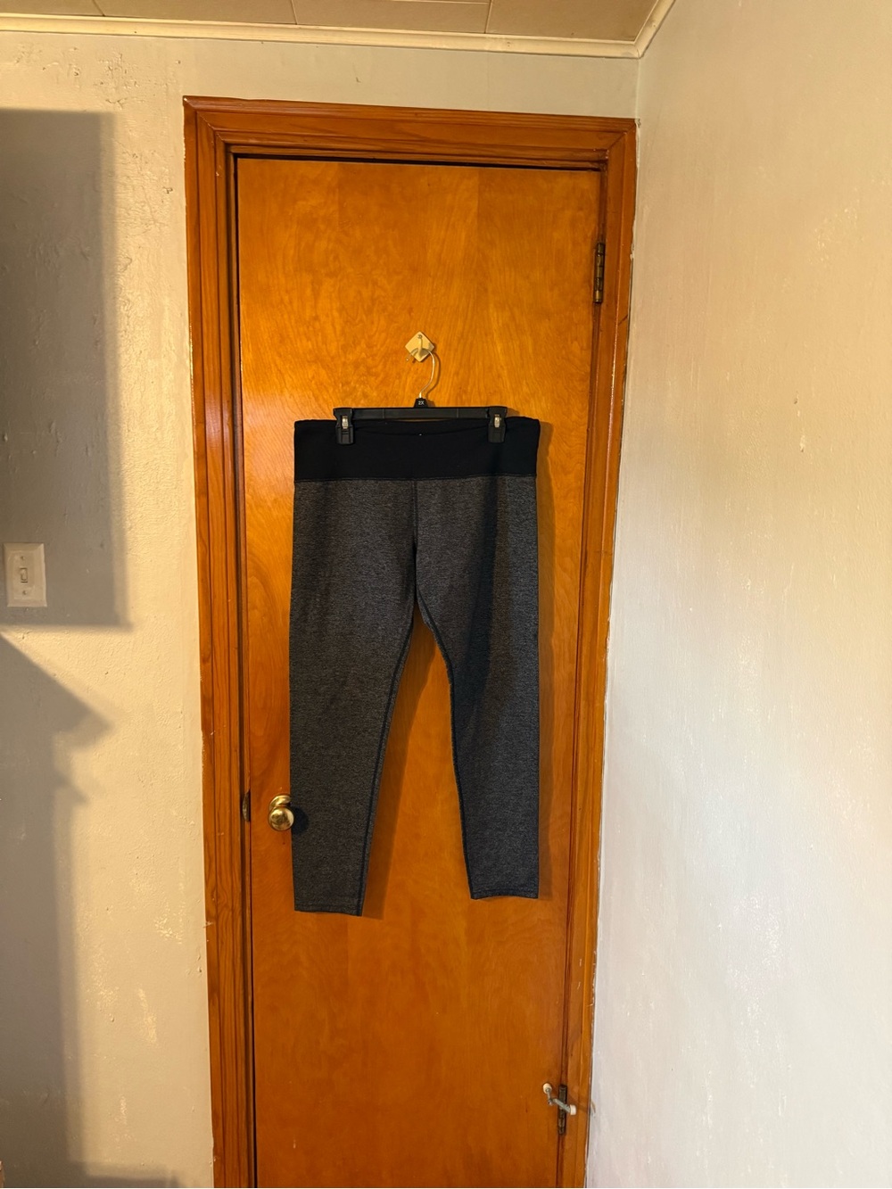 Tuff Athletics Kids Heather Gray Leggings with Black Waistband